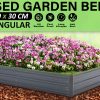 Home Ready 210 x 90 x 30cm Grey Raised Garden Bed Galvanised Steel Planter