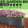 Home Ready 240 x 80 x 45cm Grey Raised Garden Bed Galvanised Steel Planter