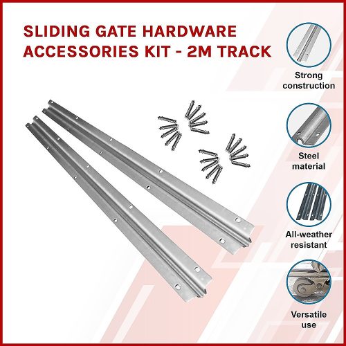 Sliding Gate Hardware Accessories Kit – 2m Track