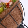 4 X Large Garden Hanging Basket With Coir Liner & Chain Flower Plant Pots Baskets