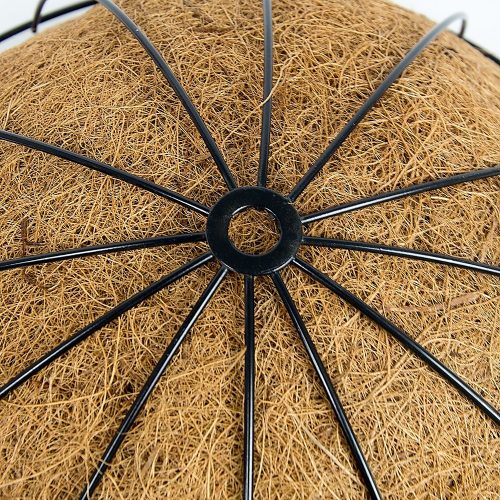 4 X Large Garden Hanging Basket With Coir Liner & Chain Flower Plant Pots Baskets