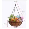 4 X Large Garden Hanging Basket With Coir Liner & Chain Flower Plant Pots Baskets