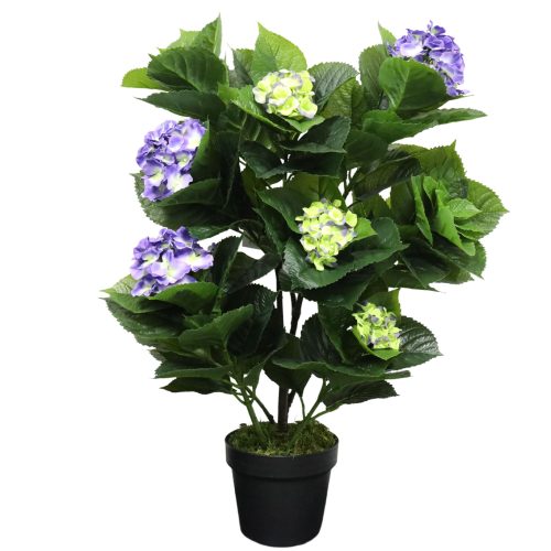 Artificial Hydrangea 74cm – Mixed Purples And Yellows