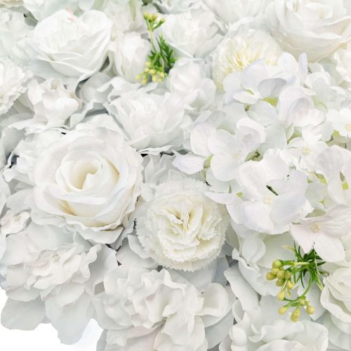 Artificial Flower Wall Backdrop Panel 40cm X 60cm Mixed Whites