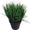 Artificial Ornamental Potted Dense Green Grass UV Resistant 30cm (Overstock Clearance)