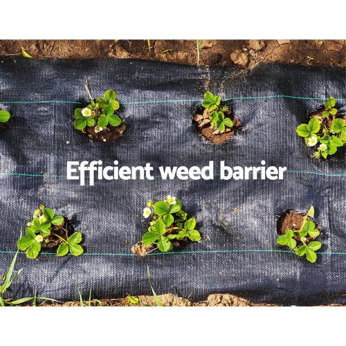 Instahut 3.66m x 30m Weedmat Weed Control Mat Woven Fabric Gardening Plant PE