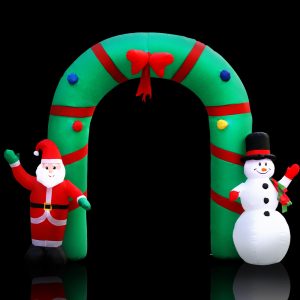 Christmas Inflatable Giant Arch Way 2.8M Santa Snowman Light Decor
