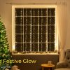 USB Powered 300 LED Curtain String Light with 8 Modes and Remote Control for Bedroom Party Wedding Decorations
