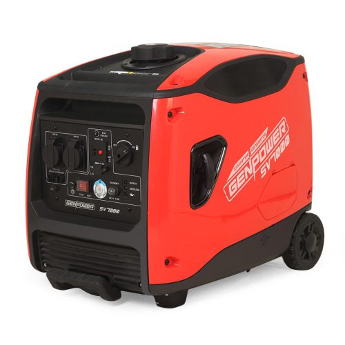 GENPOWER Inverter Generator 4500W Max 3500W Rated, Quiet Petrol Portable for Motorhome Camping Home Backup