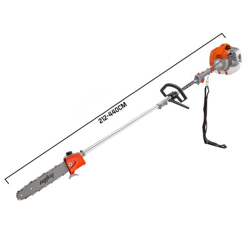 MTM 62CC Pole Chainsaw Saw Petrol Chain Tree Pruner Extended Extension Cutter