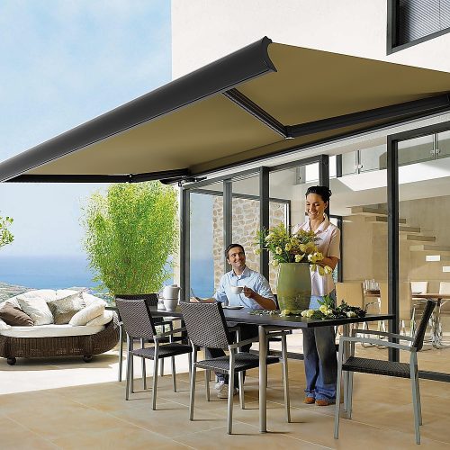 Retractable Folding Arm Awning Heavy Duty Full Cassette Motorised