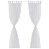 White Sheer Curtain 140 x 175 cm 2 pcs