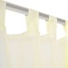 Cream Sheer Curtain 140 x 175 cm 2 pcs