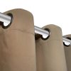 2 pcs Cream Blackout Curtains with Metal Rings 135 x 245 cm