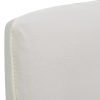 6 pcs Cream Straight Stretchable Chair Cover