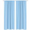 Blackout Curtains 2 pcs Double Layer 140×245 cm Turquoise