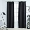 Blackout Curtains with Hooks 2 pcs Black 140×245 cm