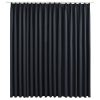 Blackout Curtain with Hooks Black 290×245 cm