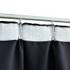 Blackout Curtain with Hooks Anthracite 290×245 cm