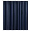 Blackout Curtain with Hooks Blue 290×245 cm