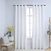 Blackout Curtains with Metal Rings 2 pcs Off White 140×245 cm