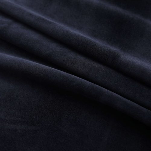 Blackout Curtain with Metal Rings Velvet Black 290×245 cm