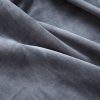 Blackout Curtain with Metal Rings Velvet Anthracite 290×245 cm