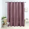 Blackout Curtain with Metal Rings Velvet Antique Pink 290×245 cm