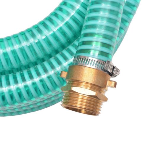Suction Hose with Brass Connectors 7 m 25 mm Green