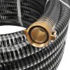 Suction Hose with Brass Connectors 7 m 25 mm Black