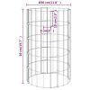 Circular Gabion Pole Galvanised Steel Ø30×50 cm