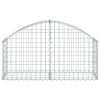 Arched Gabion Basket 100x30x40/60 cm Galvanised Iron