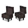 Storage Bench Set 3 pcs Brown