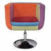 Cube Armchair with Patchwork Design Fabric