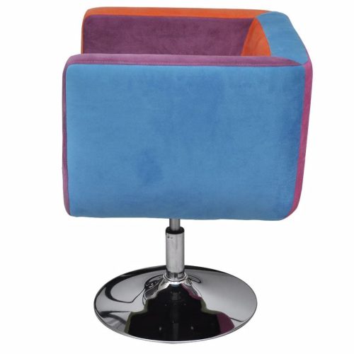 Cube Armchair with Patchwork Design Fabric