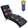 Massage Lounger Black Faux Leather
