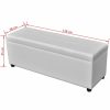 Long Storage Bench Wood White