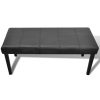 Black High Quality Artificial Leather Bench