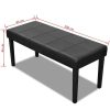 Black High Quality Artificial Leather Bench