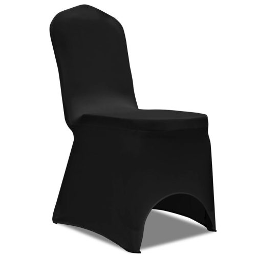 Chair Cover Stretch 6 pcs Black