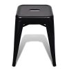 Stacking Stools 2 pcs Black Metal