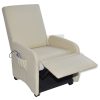 Massage Chair Cream Faux Leather