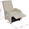 Massage Chair Cream Faux Leather