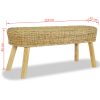 Hall Bench 110x35x45 cm Natural Rattan