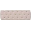 Bench Linen Solid Wood 110x38x48 cm Cream White