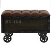 Storage Bench 80.5x41x50 cm Solid Wood and Artificial Leather