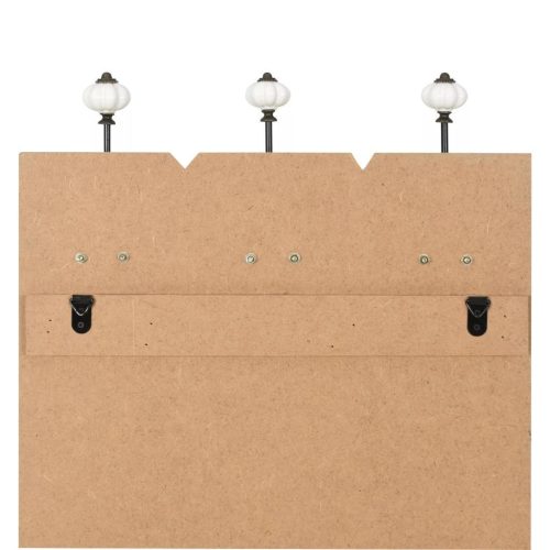 Wall-mounted Coat Rack with 6 Hooks 120×40 cm THANK YOU