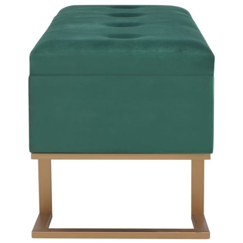 Bench with Storage Compartment 105 cm Green Velvet