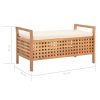 Storage Bench 93x49x49 cm Solid Walnut Wood