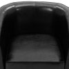 Tub Chair Black Faux Leather